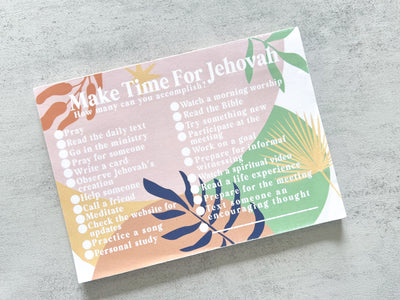 Make Time For Jehovah Checklist Notepad - GINGERS
