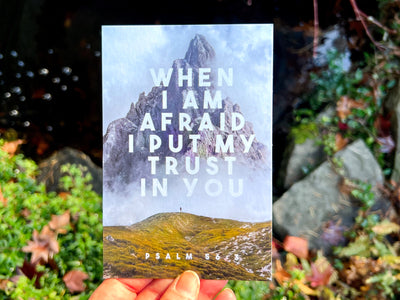When I Am Afraid Mountain Postcards - GINGERS