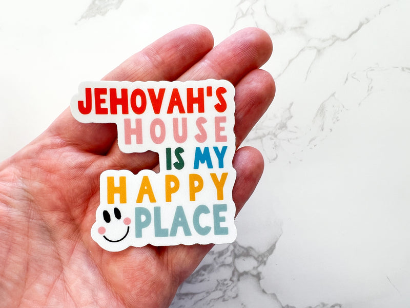 Jehovahs House Is My Happy Place Stickers - GINGERS