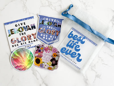 Fully Loaded Give Jehovah The Glory Gift Bags - Magnet + Sticker