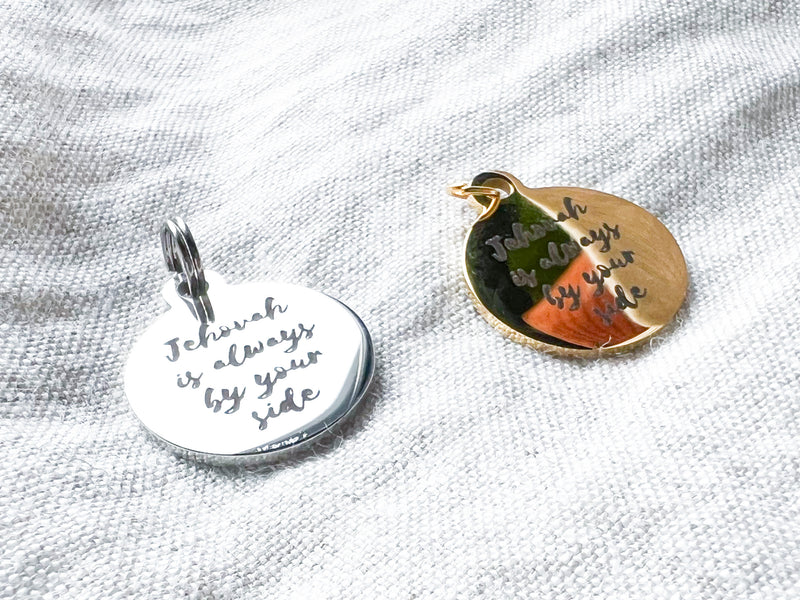 Jehovah Is Always By Your Side Stainless Steel or Gold Pendant - GINGERS