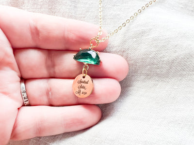 Spiritual Sister Emerald Gold Necklace