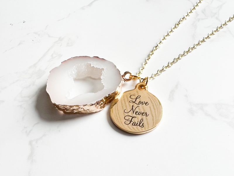 Love Never Fails Gold Necklace - GINGERS