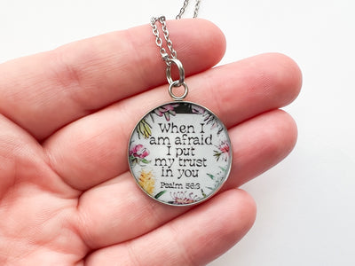 When I Am Afraid I Put My Trust In You Necklace - GINGERS