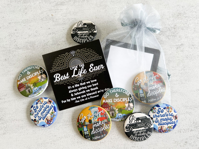 Best Life Ever Gift Bags - Go Make Disciples Pins