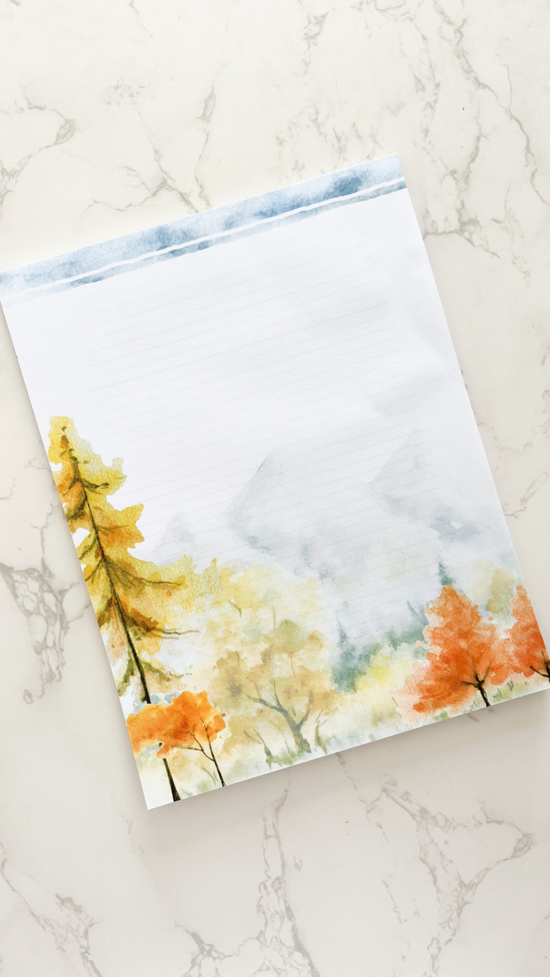 Autumn Forest Letter Writing Notepad - GINGERS