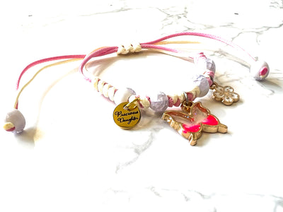 Precious Daughter Butterfly Bracelet - Pink