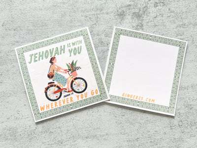 Jehovah Is With You Wherever You Go Bite Size Cards - GINGERS