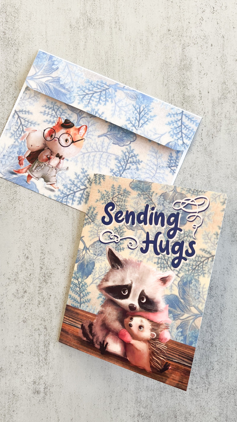 Sending Hugs 4 x 6 Greeting Card