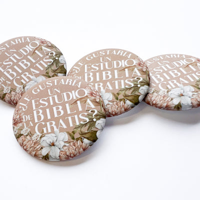 Spanish Ask Me About A Free Bible Study Pins - Dusty Magnolia