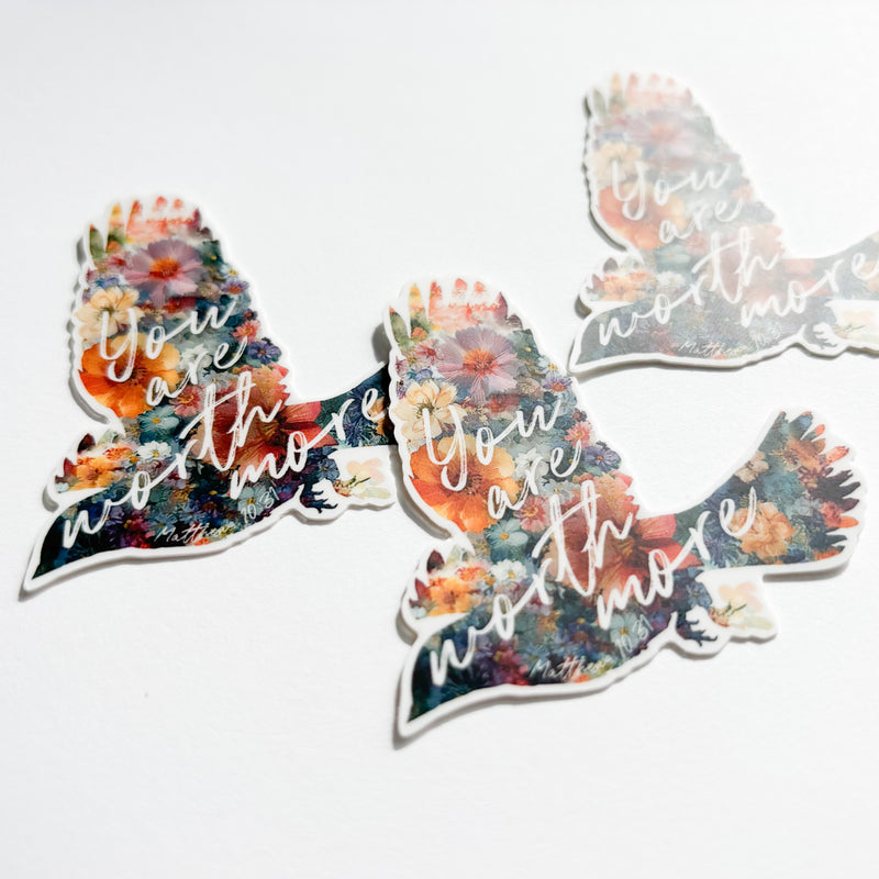 You Are Worth More Than Many Sparrows Stickers