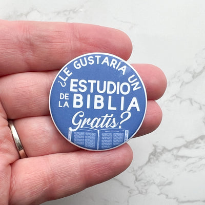 Spanish Ask Me About A Free Bible Study Pins - Dusty Magnolia