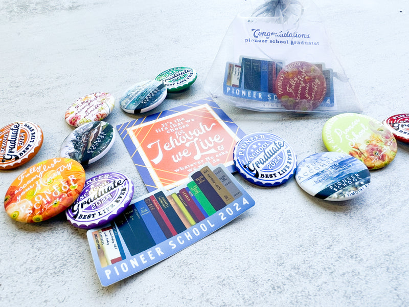 Pioneer School Gift Bags - Mixed Pins and Stickers