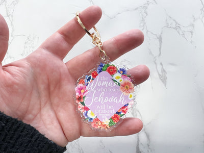 The Woman Who Fears Jehovah Will Be Praised Keychain - GINGERS