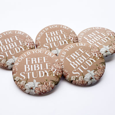 Ask Me About A Free Bible Study Pins - Dusty Magnolia