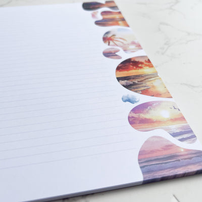 Sunset At The Beach Letter Writing Notepad