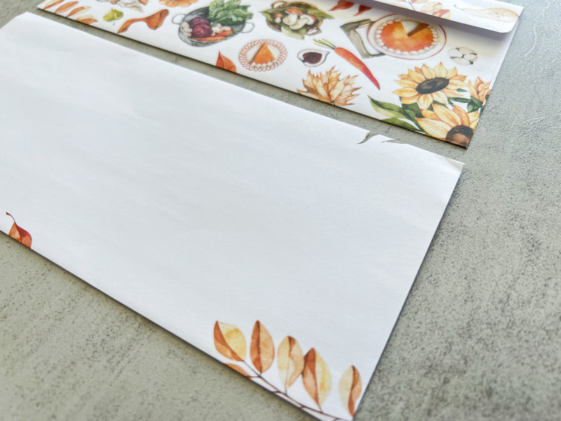 Cozy Autumn Letter Writing Envelopes - GINGERS