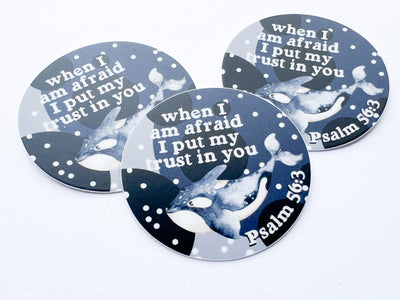 When I Am Afraid Whale Stickers - GINGERS
