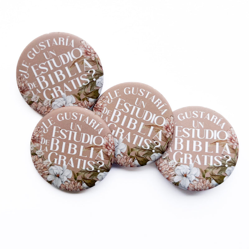 Spanish Ask Me About A Free Bible Study Pins - Dusty Magnolia