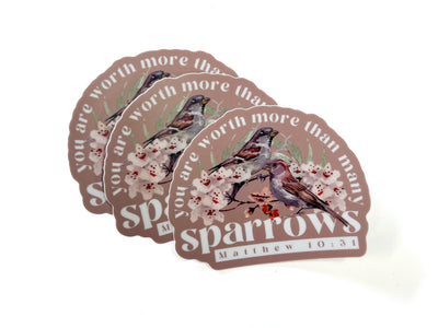 You Are Worth More Than Many Sparrows Stickers - GINGERS