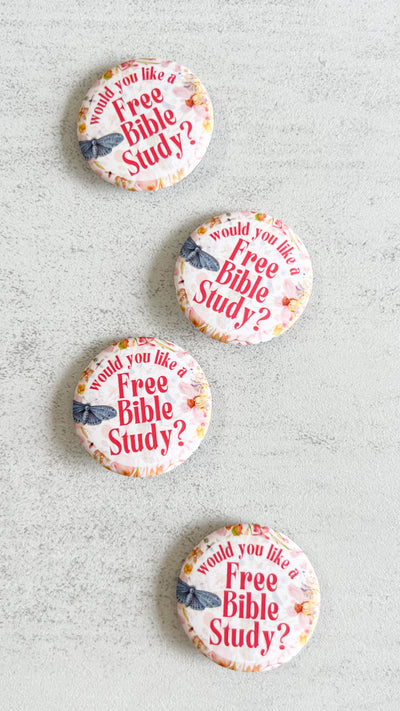 Ask Me About A Free Bible Study Pins - Golden Hour