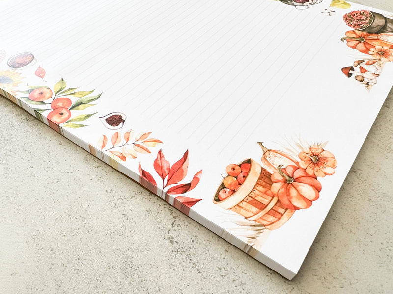Cozy Autumn Letter Writing Notepad - GINGERS
