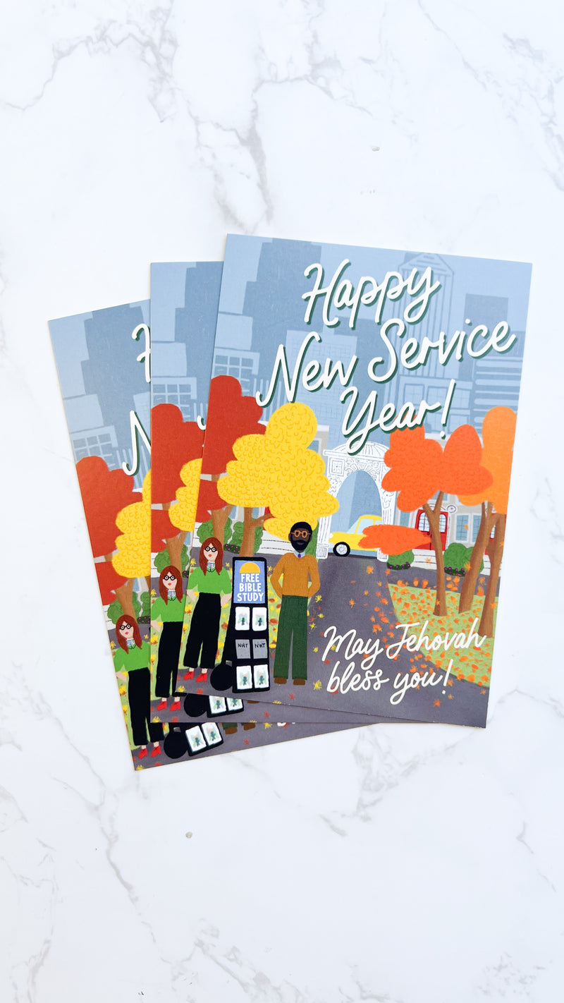 Happy New Service Year 4 x 6 Postcards