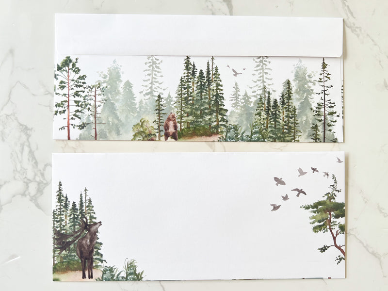 Forest Letter Writing Envelopes