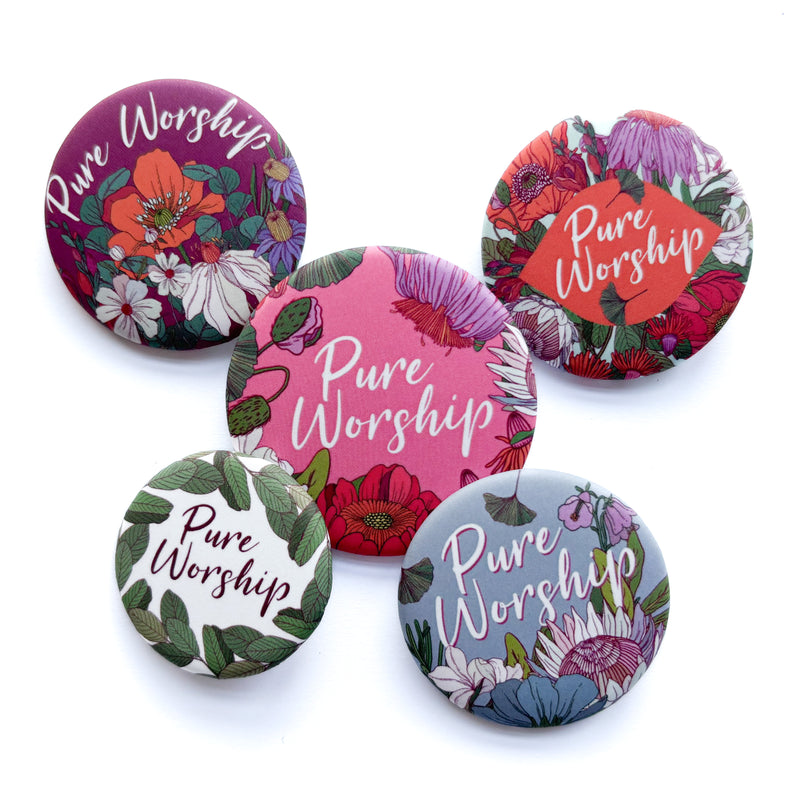 Pure Worship Pins - Floral