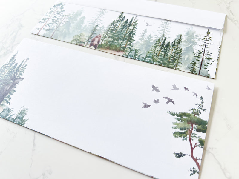 Forest Letter Writing Set - Notepad and Envelopes