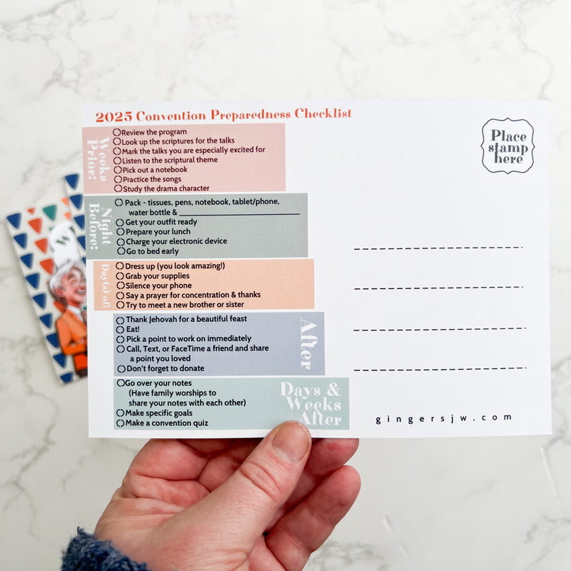 Pure Worship Checklist 5 x 7 Postcards