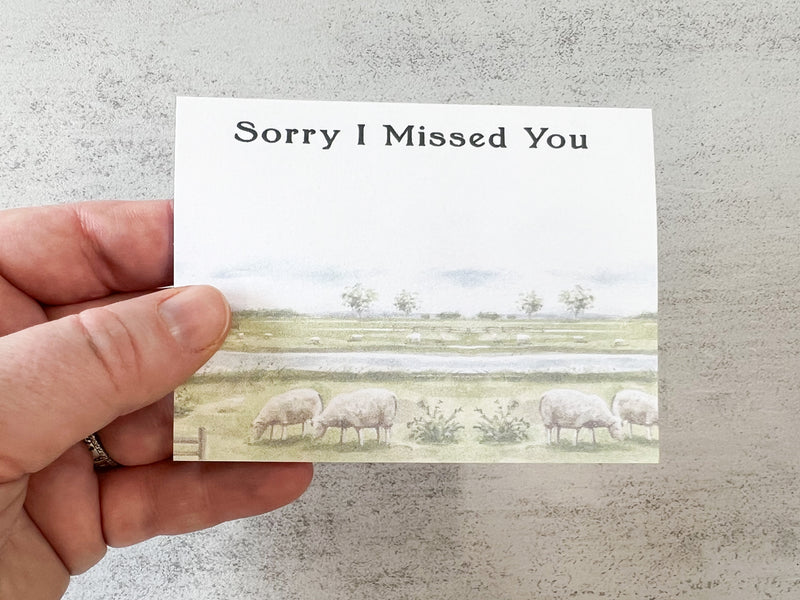 Sorry I Missed You - Sheep Mini Sticky Notes