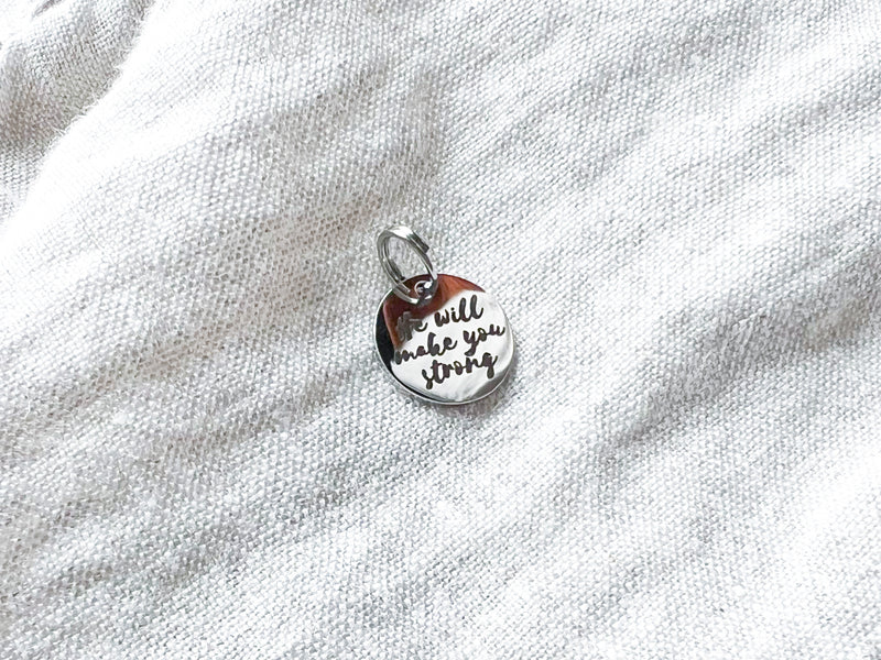 He Will Make You Strong Stainless Steel Pendant - GINGERS