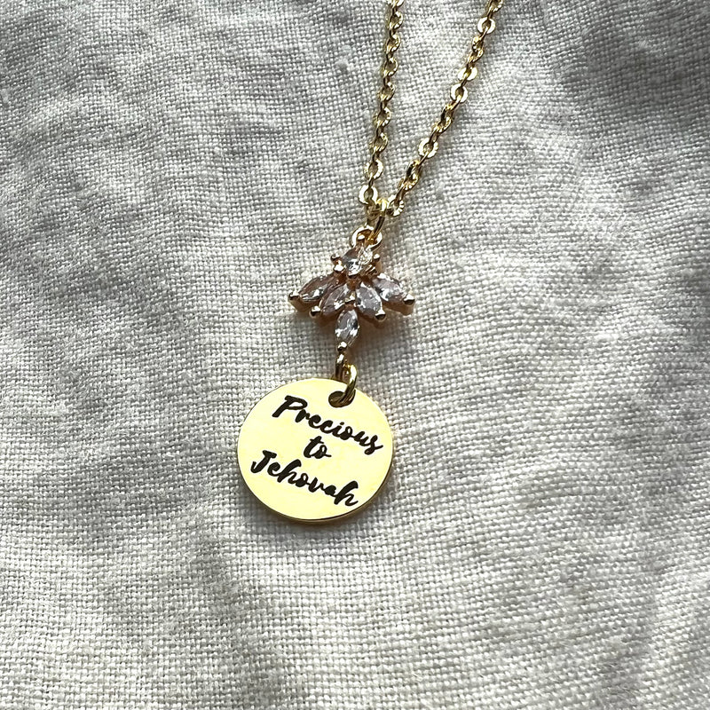 You are Precious To Jehovah Gold Necklace