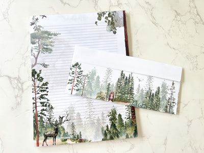 Forest Letter Writing Set - Notepad and Envelopes