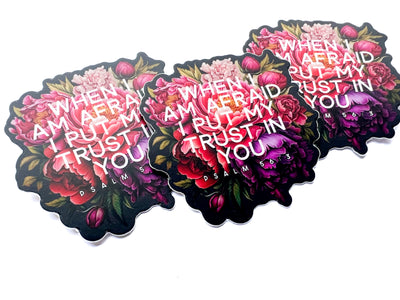 When I Am Afraid Floral Stickers - GINGERS