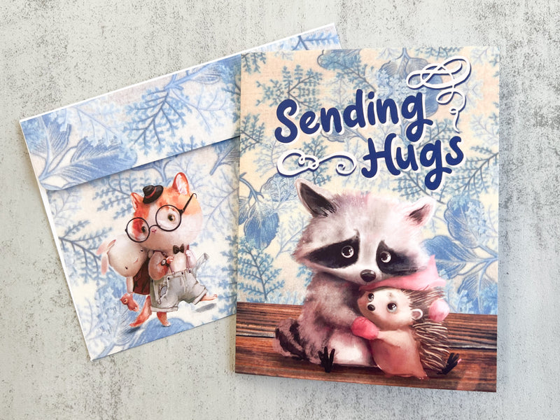 Sending Hugs 4 x 6 Greeting Card