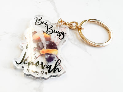 Bee Busy for Jehovah Keychain