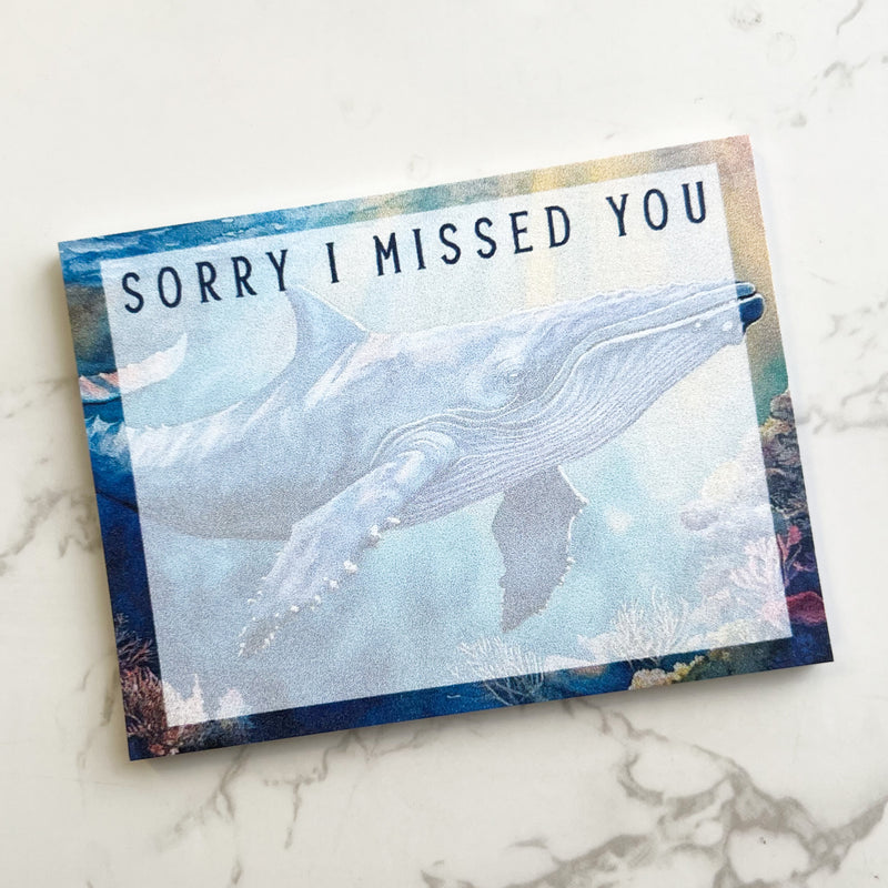 Sorry I Missed You - Whale Mini Sticky Notes