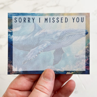 Sorry I Missed You - Whale Mini Sticky Notes