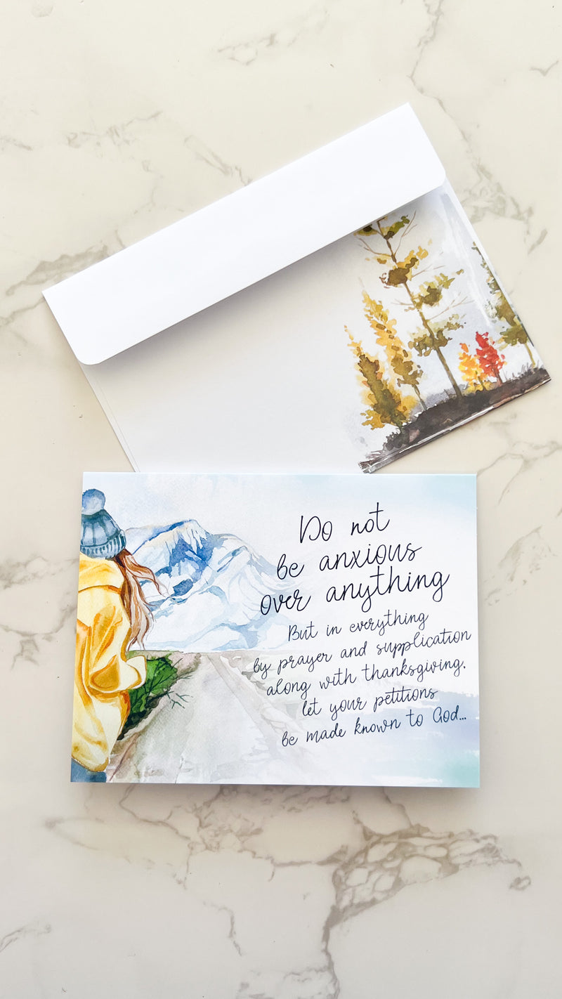 Do not be anxious over anything Greeting Card - GINGERS
