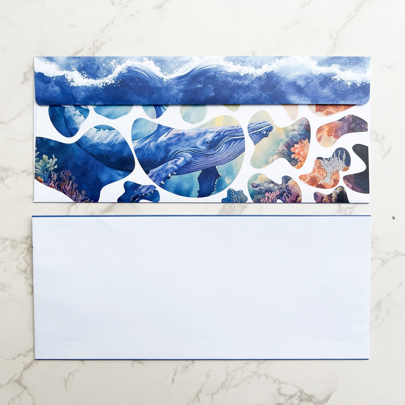 Whale Letter Writing Envelopes