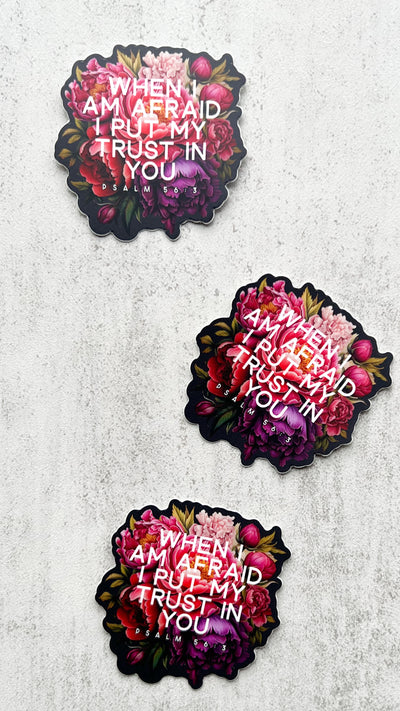 When I Am Afraid Floral Stickers - GINGERS