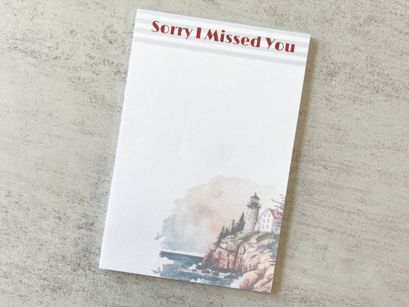 Sorry I Missed You - Lighthouse Sticky Notes