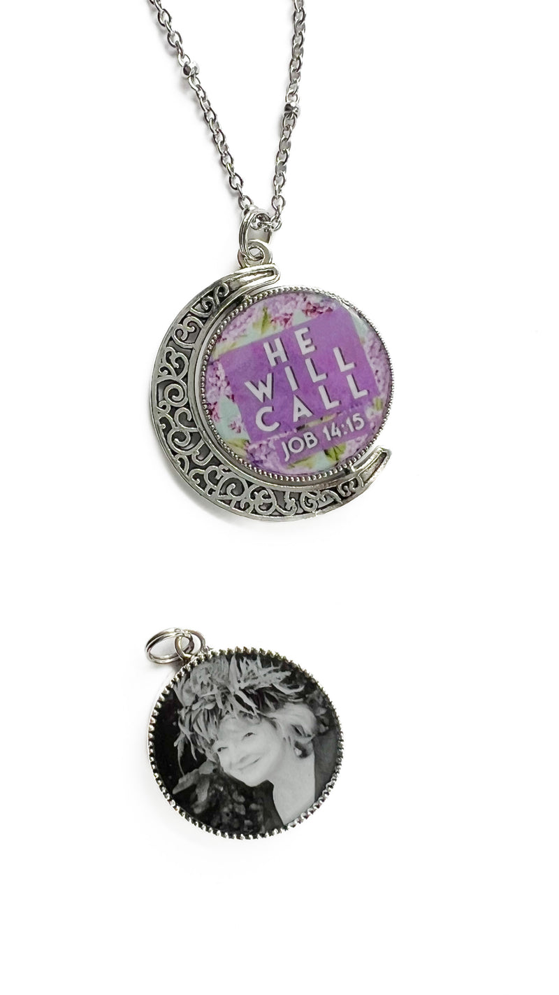 He Will Call Moon Double Sided Necklace - GINGERS