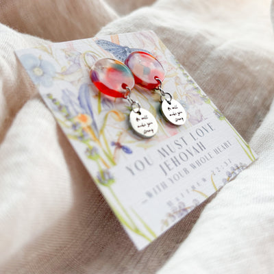He Will Make You Strong Earrings - Stainless Steel