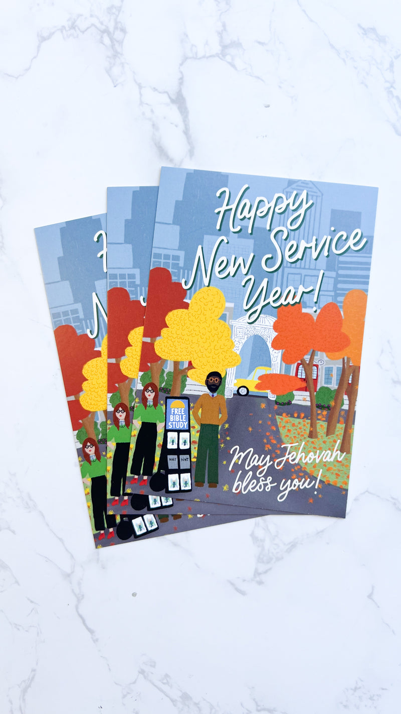 Happy New Service Year 4 x 6 Postcards