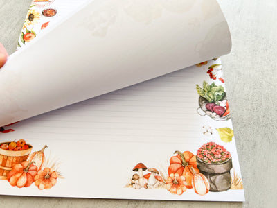 Cozy Autumn Letter Writing Notepad - GINGERS