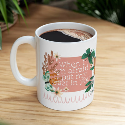 When I Am Afraid I Put My Trust In You Butterfly Mug - GINGERS