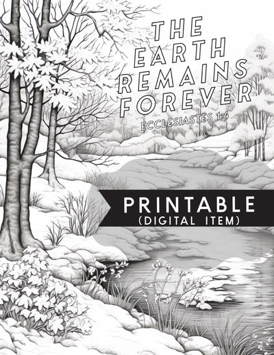 The Earth Remains Forever Coloring Page - Digital Item - GINGERS